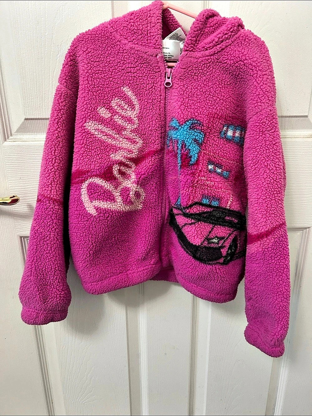 Barbie Malibu Barbie Sherpa Fleece Full Zip Hoodie Malibu Sherpa Full Zip Hoodie